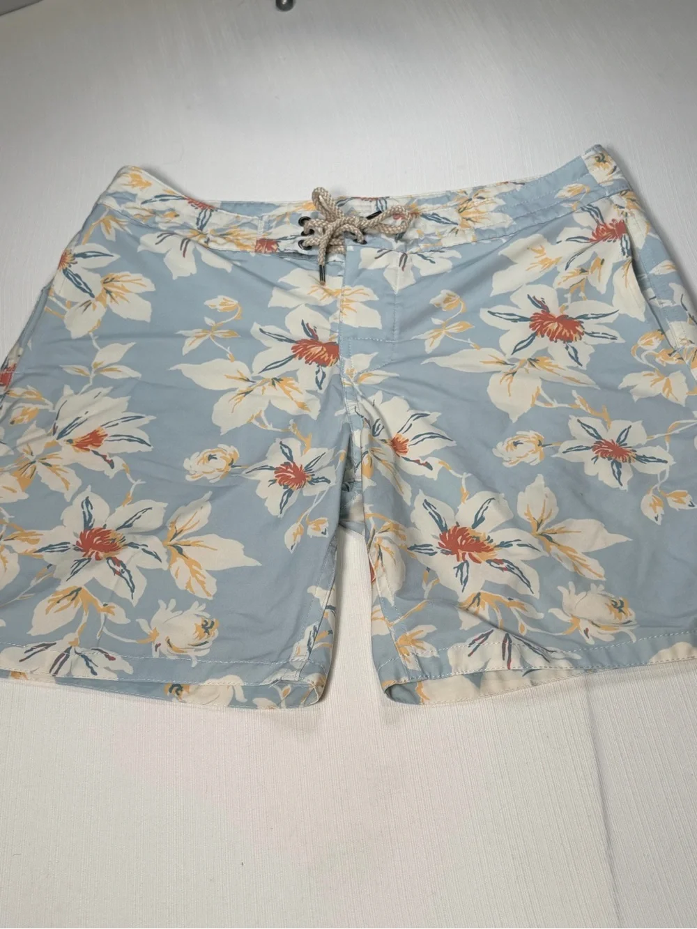 Faherty Brand Mens 32 Floral Shorts Surf Golf Boardshorts Stretch Swim Beach